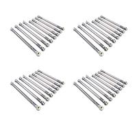 Gvvsjgdbis Pour MN86S MN86 MN86KS MN86K MN G500 Pièces de mise à niveau 32 pièces de tige de traction en métal 1/12 RC Accessoires de voiture, titane