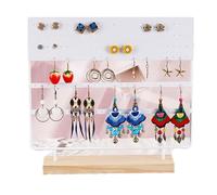 Gvvsjgdbis Présentoir à bijoux blanc à 144 trous pour le bureau, boucles d'oreilles et bagues, porte-bijoux, durable, facile à utiliser