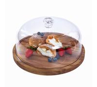 Gvvsjgdbis Présentoir à gâteau avec couvercle, présentoir à gâteau rond 12 en 1, table à dessert 2 en 1 et planche à saucisses pour fromage