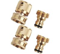 Gvvsjgdbis Raccord rapide fileté en laiton de 1,9 cm, connecteur d'eau de jardin, machine à laver de voiture mâle/femelle 3/4" américain