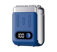 Gvvsjgdbis Rasoir électrique portable de voyage avec affichage numérique - Rasoir électrique à barbe - Rasoir de voyage - Bleu