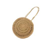 Gvvsjgdbis Sac À Main Manuel Rond Pour Femme Sac De Paille Circulaire BohÉMien À BandouliÈRe DÉContractÉS Pour Femme Sac De Plage D'ÉTÉ Creux()