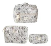Gvvsjgdbis Sac de maquillage matelassé en forme d'ours - Sac de rangement esthétique - Ours mignon - Trousse de toilette