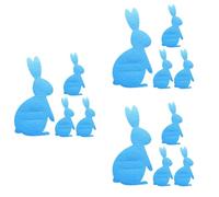 Gvvsjgdbis Sac de rangement pour couverts - Lapin de Pâques - Ensemble de couverts - Couteau et fourchette - Accessoires décoratifs pour Pâques - Bleu