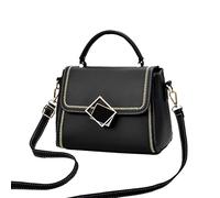 Gvvsjgdbis Sac Messager PU MatéRiel Sac à Main Lady Noir