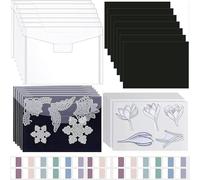 Gvvsjgdbis Sacs de rangement transparents estampillés et découpés, enveloppes réutilisables pour organiser les fournitures de scrapbooking, B