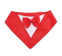 Gvvsjgdbis Smoking pour Chien,Collier Mariage Formel avec NœUd Papillon,Costume d'anniversaire pour Chien,FêTe pour Animaux de Compagnie,Tenue de Saint-Valentin pour Chien,Cosplay, S Rouge