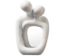 Gvvsjgdbis Statue de couple nordique Lampe de table Accessoires de décoration de chambre à coucher Esthétique Chambre Noël Décoration de la maison, facile à utiliser, 16 x 10 x 10 cm Blanc