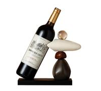 Gvvsjgdbis Statuette en pierre pour meuble TV, décoration de meuble à vin, salon, bureau, maison, avec étagère à vin rouge