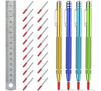 Gvvsjgdbis Stylo à tracer coloré en carbure de tungstène avec aimant - Règle A - Avec pointe de marquage supplémentaire à 21 compartiments - Pour verre, céramique, tôle métallique B