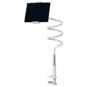 Gvvsjgdbis Support de téléphone portable pour tablette de chevet - Support de bureau en porte-à-faux - Pour diffusion en direct de 10 à 12,9 pouces - Blanc