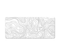 Gvvsjgdbis Tapis de bureau, contour topographique étendu, grand tapis de souris pour clavier d'ordinateur, tapis de souris avec base antidérapante (80 x 30 cm) B facile à utiliser