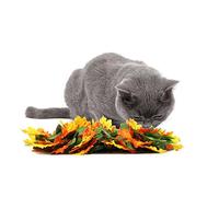 Gvvsjgdbis Tapis de Chien Imitation Feuilles d'erable Tapis de Jouet Activite de Chien Tapis d'entrainement d'alimentation de Chien Amusant Parfait pour liberer Le Stress
