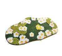 Gvvsjgdbis Tapis de salle de bain à motif floral en mousse, tapis de toilette à fleurs, tapis de bain doux, absorbant, antidérapant pour lavabo
