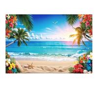 Gvvsjgdbis Toile de fond pour photographie 150 x 100 cm sur le thème de la plage d'été pour voyage, surf, fêtes