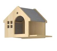 Gvvsjgdbis Villa Lit pour chat, lit mural pour chat, petite étagère murale en bois massif B