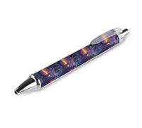 GVYGVY 1 stylo à bille noir - Cyber Neon Western Cowboy Print 0,5 mm pour journal, stylo à bille à encre fine pour l'écriture, le bureau et l'école