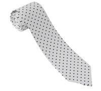 GVYGVY Cravates pour homme - Cravate confortable à pois blancs sur imprimé bleu marine pour affaires, mariage, fête des pères, anniversaire