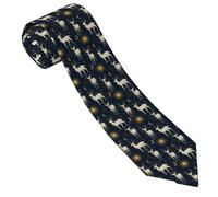 GVYGVY Cravates pour homme - Cravate confortable avec imprimé élan blanc ciel étoilé pour homme pour affaires, mariage, fête des pères, anniversaire