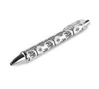 GVYGVY Lot de 1 stylo à bille noir et blanc avec imprimé éléphant tribal 0,5 mm pour journal, stylo à bille à encre fine pour écrire, fournitures de bureau et scolaires