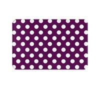 GVYGVY Lot de 2 tapis de porte d'entrée extérieure, intérieur et extérieur, motif à pois violets, tapis de cuisine pour sol, tapis de salle de bain fin lavable pour salle de bain, 40,6 x 61 cm