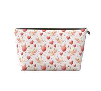 GVYGVY Petite trousse de maquillage de voyage - Trousse de toilette de voyage en cuir imprimé fée rose pour homme et femme - Pochettes de rangement pour sac à main avec fermeture éclair