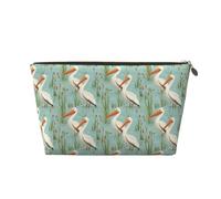 GVYGVY Petite trousse de maquillage de voyage - Trousse de toilette de voyage en cuir imprimé mouette riveraine pour homme et femme, pochettes de rangement pour sac à main avec fermeture éclair