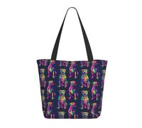 GVYGVY Sac fourre-tout de voyage pour femme - Imprimé graffiti Pitbull fluo léger sac à bandoulière pour infirmière, plage - Grand sac à main tendance avec fermeture éclair