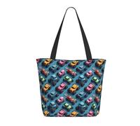 GVYGVY Sac fourre-tout de voyage pour femme - Sac à main léger avec imprimé camions tout-terrain cool pour infirmière, plage, grand sac à main tendance avec fermeture éclair