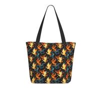 GVYGVY Sac fourre-tout de voyage pour femme - Sac à main léger avec imprimé phénix flamme, sac à main pour infirmière, plage, grand sac à main tendance avec fermeture éclair
