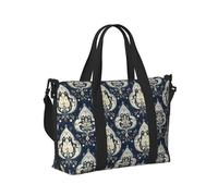 GVYGVY Sac fourre-tout pour ordinateur portable pour femme - Sac de voyage vintage à imprimé floral damassé pour femme, sac de voyage pour femme, sac de sport pour homme, sac de voyage à bandoulière
