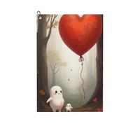 GVYGVY Serviettes de golf pour homme et femme - 61 x 40,6 cm - Imprimé ballons de dessin animé rouge n°12 - Serviette absorbante à séchage rapide pour balle de nettoyage et sac de club - Accessoires