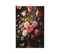 GVYGVY Serviettes de golf pour homme et femme - 61 x 40,6 cm - Imprimé bouquet coloré n° 13 - Serviette absorbante à séchage rapide - Accessoires pour balle de nettoyage et sac de club avec mousqueton