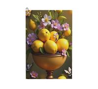 GVYGVY Serviettes de golf pour homme et femme - 61 x 40,6 cm, imprimé citrons réalistes n°13 - Serviette absorbante à séchage rapide pour balle de nettoyage et sac de club - Accessoires avec