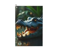 GVYGVY Serviettes de golf pour homme et femme - 61 x 40,6 cm, imprimé crocodile réaliste moderne n°12 - Serviette absorbante à séchage rapide pour balle de nettoyage et sac de club - Accessoires avec