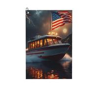 GVYGVY Serviettes de golf pour homme et femme - 61 x 40,6 cm - Imprimé drapeau classique de bateau n°13 - Serviette absorbante à séchage rapide pour balle de nettoyage et sac de club - Accessoires