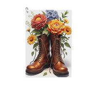 GVYGVY Serviettes de golf pour homme et femme - 61 x 40,6 cm, imprimé floral de bottes de dessin animé, n°14 - Serviette absorbante à séchage rapide, accessoires pour sac de club et balle de nettoyage