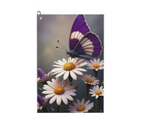 GVYGVY Serviettes de golf pour homme et femme - 61 x 40,6 cm - Imprimé moderne bouquet de papillons n°930 - Serviette absorbante à séchage rapide pour balle de nettoyage et sac de club - Accessoires