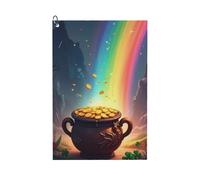 GVYGVY Serviettes de golf pour homme et femme - 61 x 40,6 cm, imprimé porte-bonheur arc-en-ciel n°12 - Serviette absorbante à séchage rapide pour balle de nettoyage et sac de club - Accessoires avec