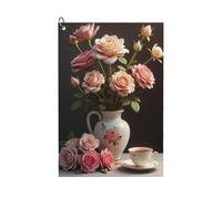 GVYGVY Serviettes de golf pour homme et femme - 61 x 40,6 cm - Imprimé tasse à thé rose n°507 - Serviette absorbante à séchage rapide pour balle de nettoyage et sac de club - Accessoires avec