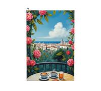 GVYGVY Serviettes de golf pour homme et femme - 61 x 40,6 cm - Imprimé thé de l'après-midi rose n°649 - Serviette absorbante à séchage rapide - Accessoires pour balle de nettoyage et sac de club avec