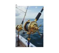 GVYGVY Serviettes de golf pour hommes et femmes - 61 x 40,6 cm - Imprimé canne à pêche cool n°13 - Serviette absorbante à séchage rapide pour balle de nettoyage et sac de club - Accessoires avec
