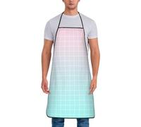 GVYGVY Tabliers de chef pour homme et femme - Tabliers de cuisine résistants à l'huile pour la cuisine ou le barbecue - Rose aqua ombré