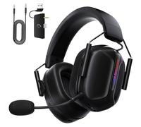 Gvyugke Casque de Jeu sans Fil 2,4 GHz pour Xbox Series, Casque avec Microphone pour PS5/4/PC/Switch/Mac, Casque avec réduction du Bruit, Son Surround 3D, 60 Heures d'autonomie et lumières RVB