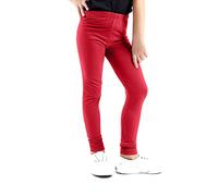GW CLASSY OUTFIT Legging 3/4 uni et imprimé pour fille Taille 4-13 ans, Rouge, 4-5 ans