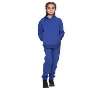 GW CLASSY OUTFIT Survêtements pour enfants, survêtement à capuche avec pantalon de jogging Ensemble de vêtements de sport pour filles et garçons (Costume à enfiler bleu roi, 13-14 ans)