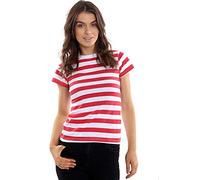 GW CLASSYOUTFIT T-shirt rayé en coton mélangé pour femme Taille S-XL - Rouge - 42