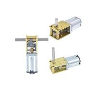 GW1812-N20 DC 12V (to 6V 3V) Metal Slow Speed High Torque Worm Gear DC electronic starter Long Dual Shaft 16-381RPM Robot Eleltric Lock IINKUEYK(Single Shaft 8mm,53RPM_12V)