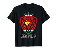 Gwada Lion Couronne Drapeau Force Majesté Guadeloupe T-Shirt