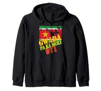 Gwada pa ka moli 971 drapeau et carte de la guadeloupe Sweat à Capuche